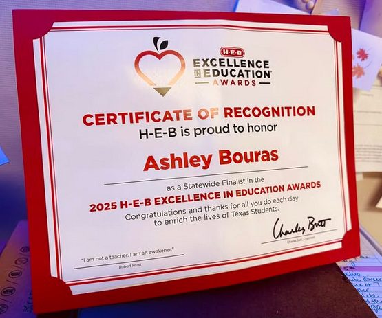Ashley- H-E-B award Ashley- H-E-B award